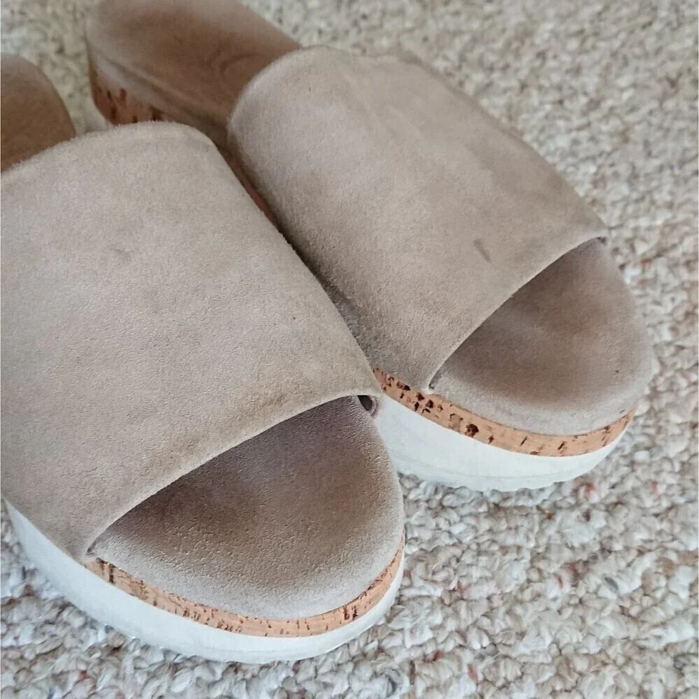 AGL calfskin suede VELOUR SLIDES size 36